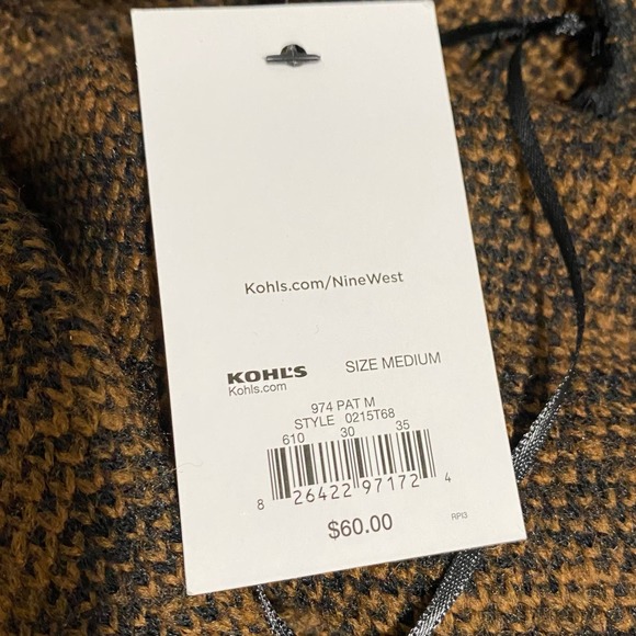 NWT Nine West M knit open front duster jacket long cardigan sweater animal print - Picture 10 of 15